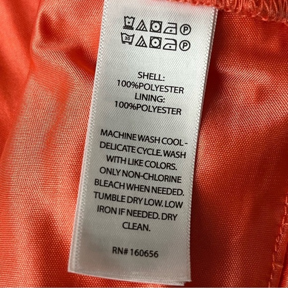 Sincerely Jules Orange Crinkle Pleated Halter Crop Top Ruched Boho Coastal L - Picture 9 of 11